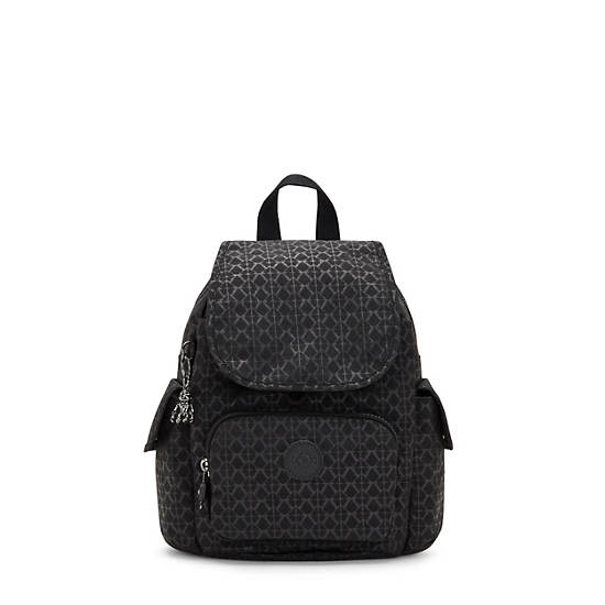 Kipling City Pack Mini Klassieke Printed Rugzak Zwart | België 1732IL